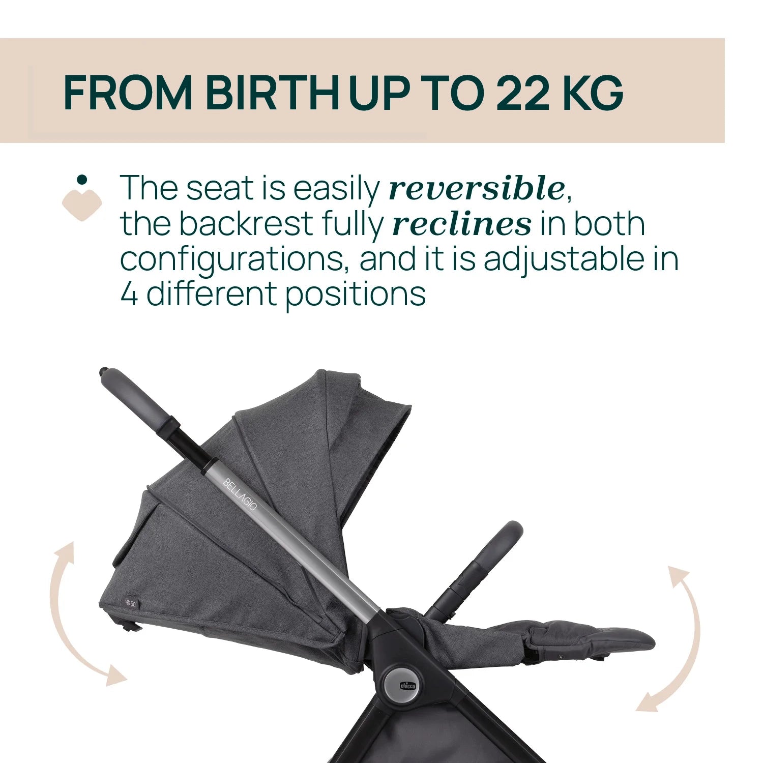 Bellagio Stroller Black Satin