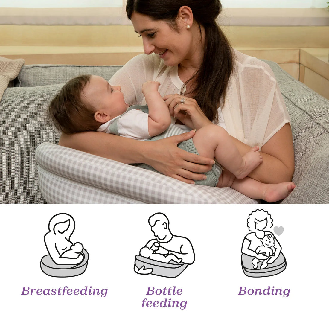 Boppy Nursing Pillow Deluxe Hello Baby