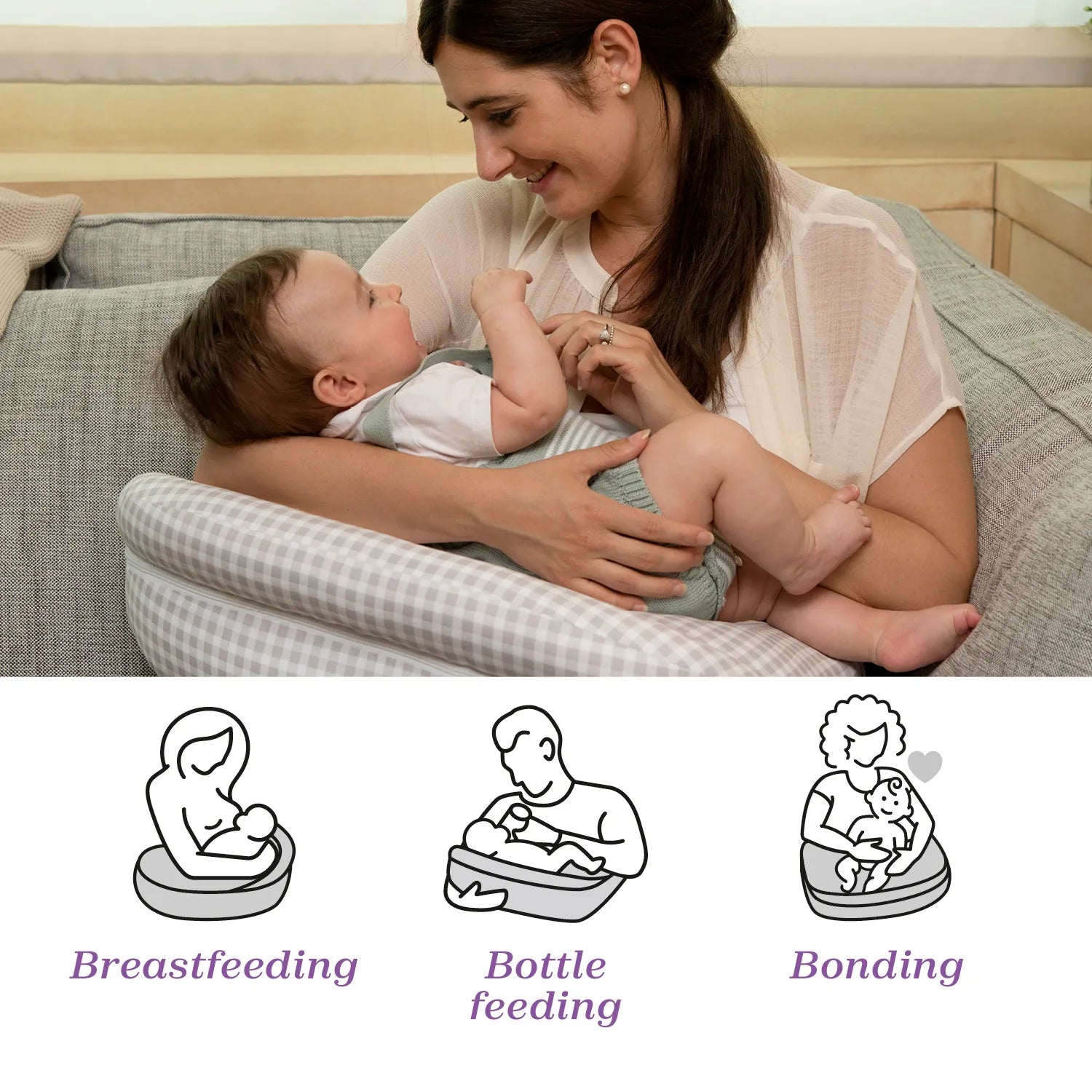 Boppy Nursing Pillow Deluxe Hello Baby