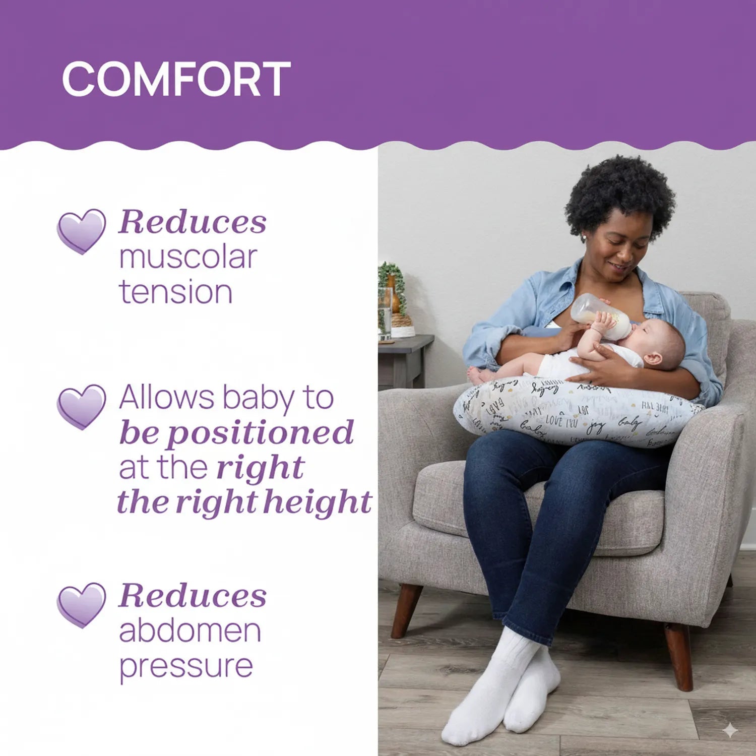 Boppy Nursing Pillow Deluxe Hello Baby