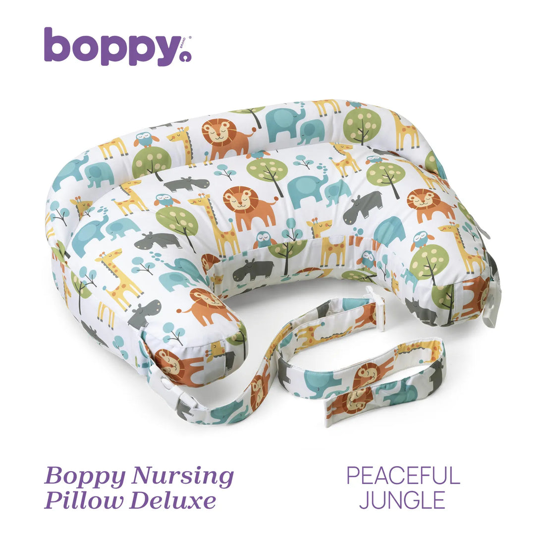 Boppy Nursing Pillow Deluxe Peaceful Jungle