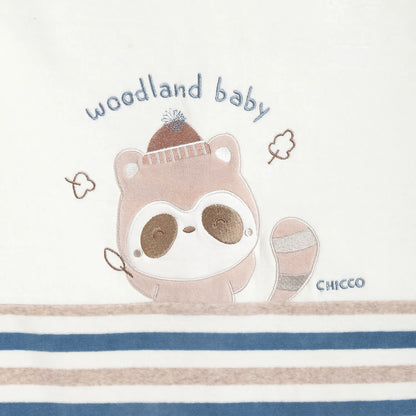 Boys Beige &amp; Blue Pram Blanket