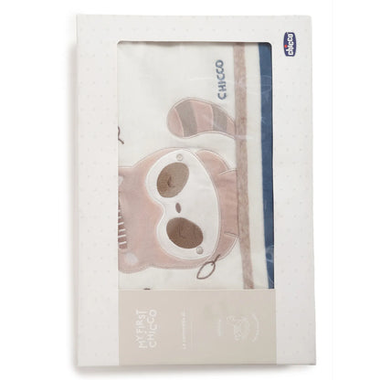 Boys Beige &amp; Blue Pram Blanket