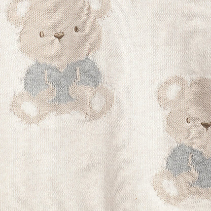 Boys Beige Animal Printed Pullover