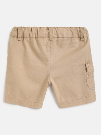 Boys Beige Cargo Shorts