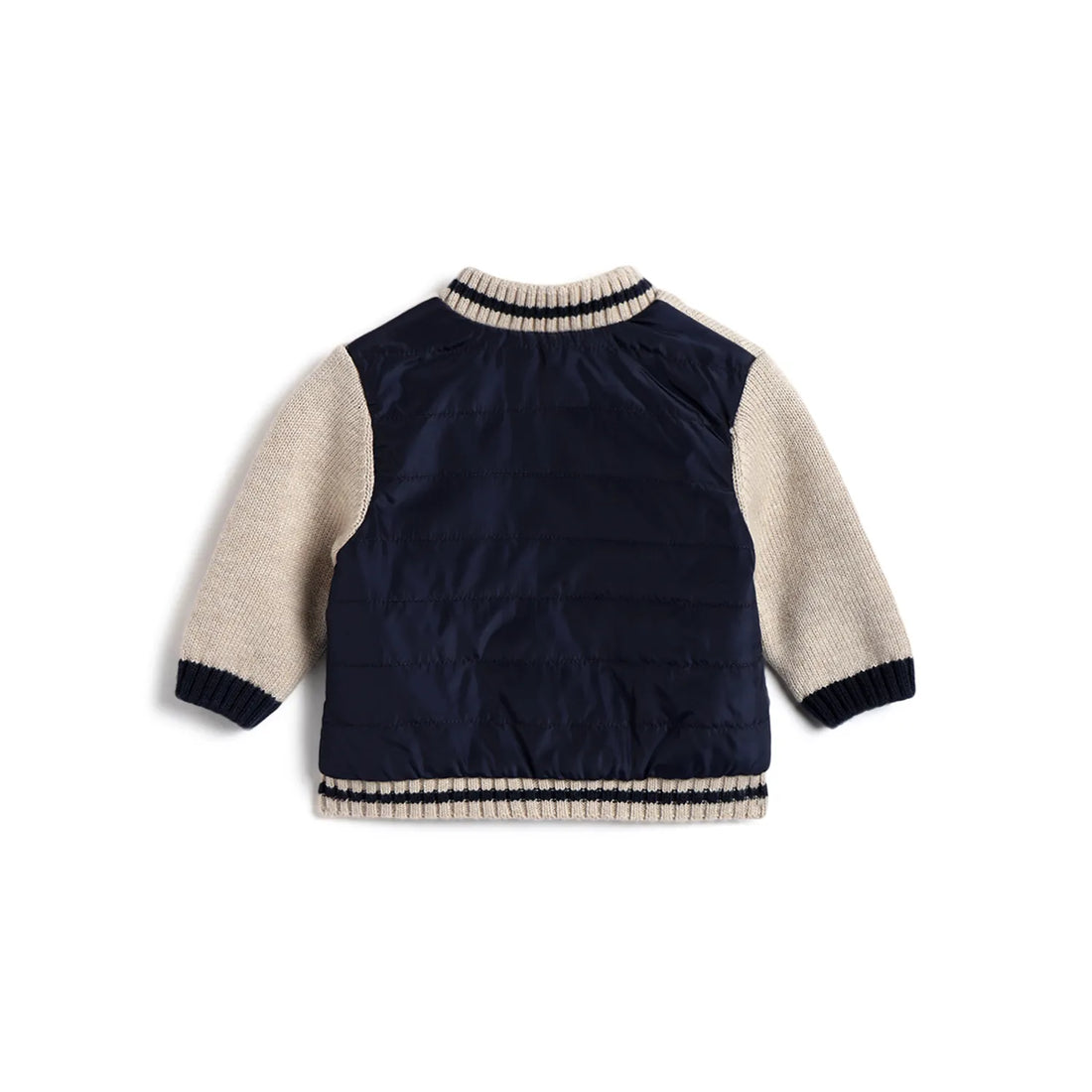 Boys Beige Colourblocked Cardigan