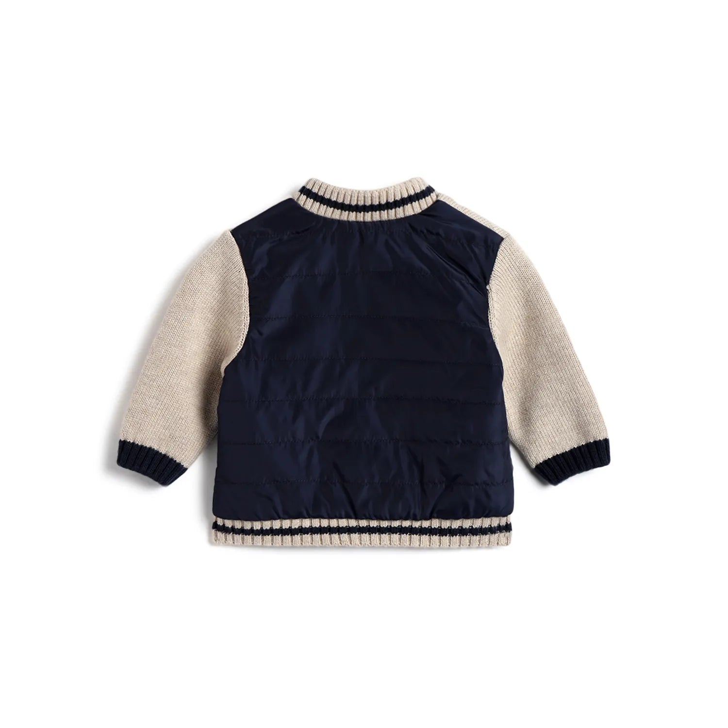 Boys Beige Colourblocked Cardigan