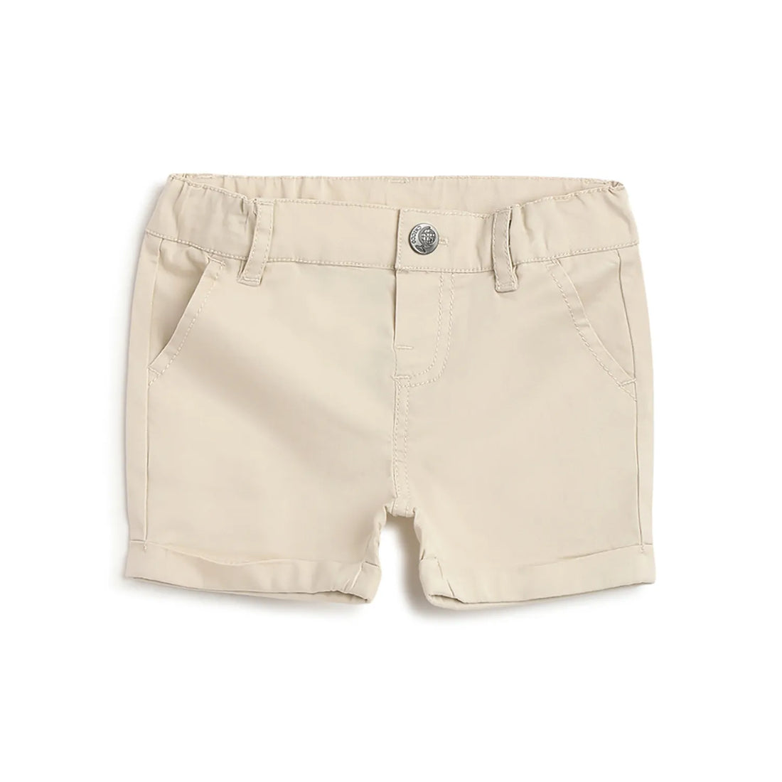 Boys Beige Cotton Shorts