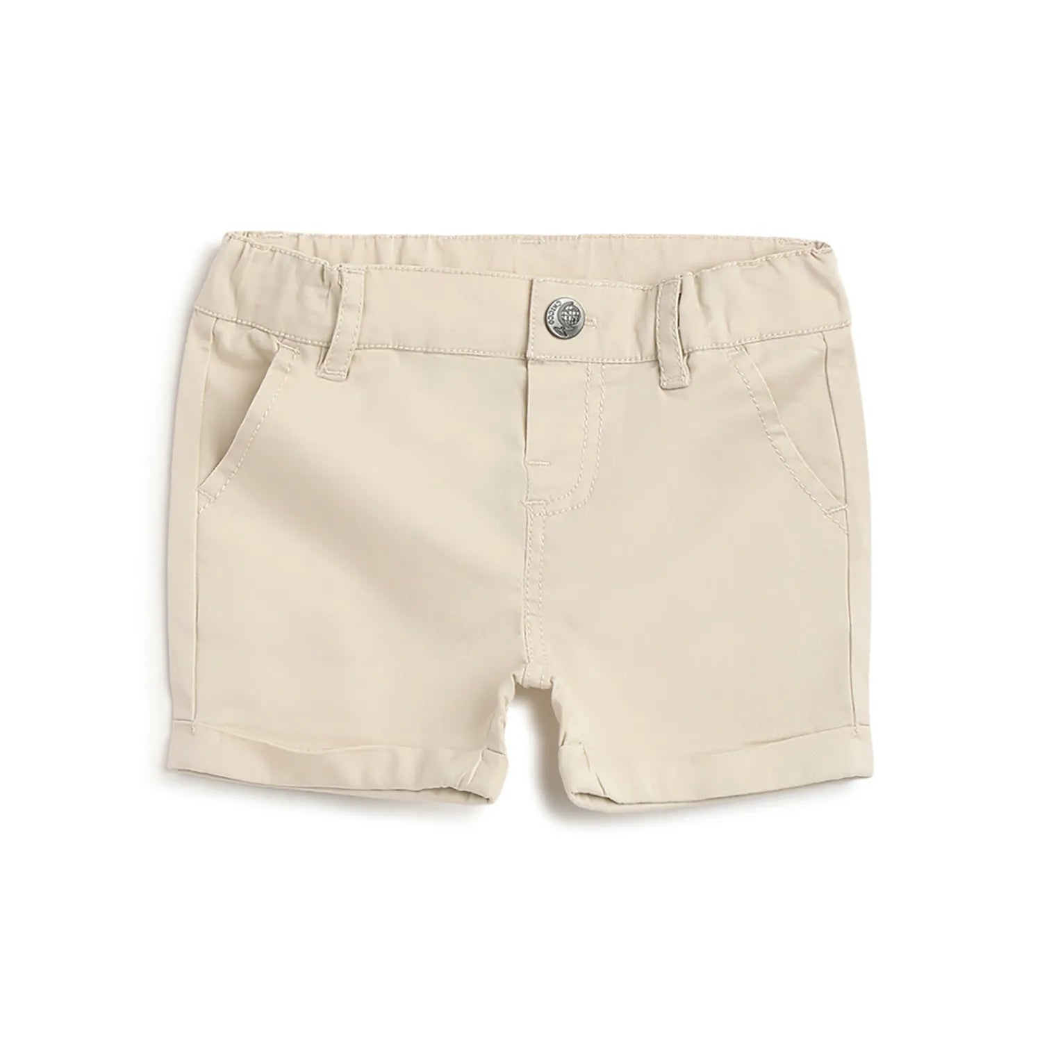 Boys Beige Cotton Shorts