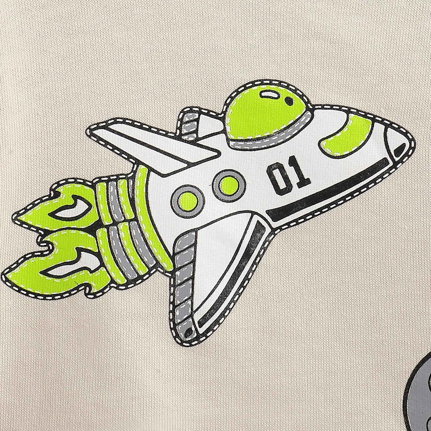 Boys Beige Cotton Sweatshirt with Joggers