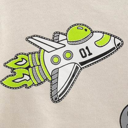 Boys Beige Cotton Sweatshirt with Joggers