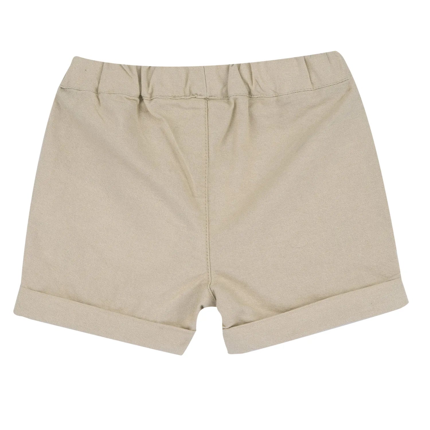 Boys Beige Embroidered Shorts