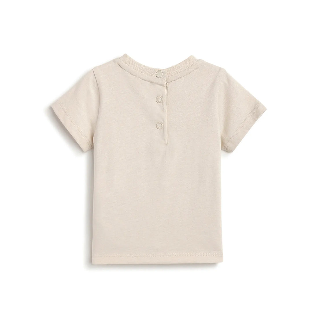 Boys Beige Graphic Printed T-shirt
