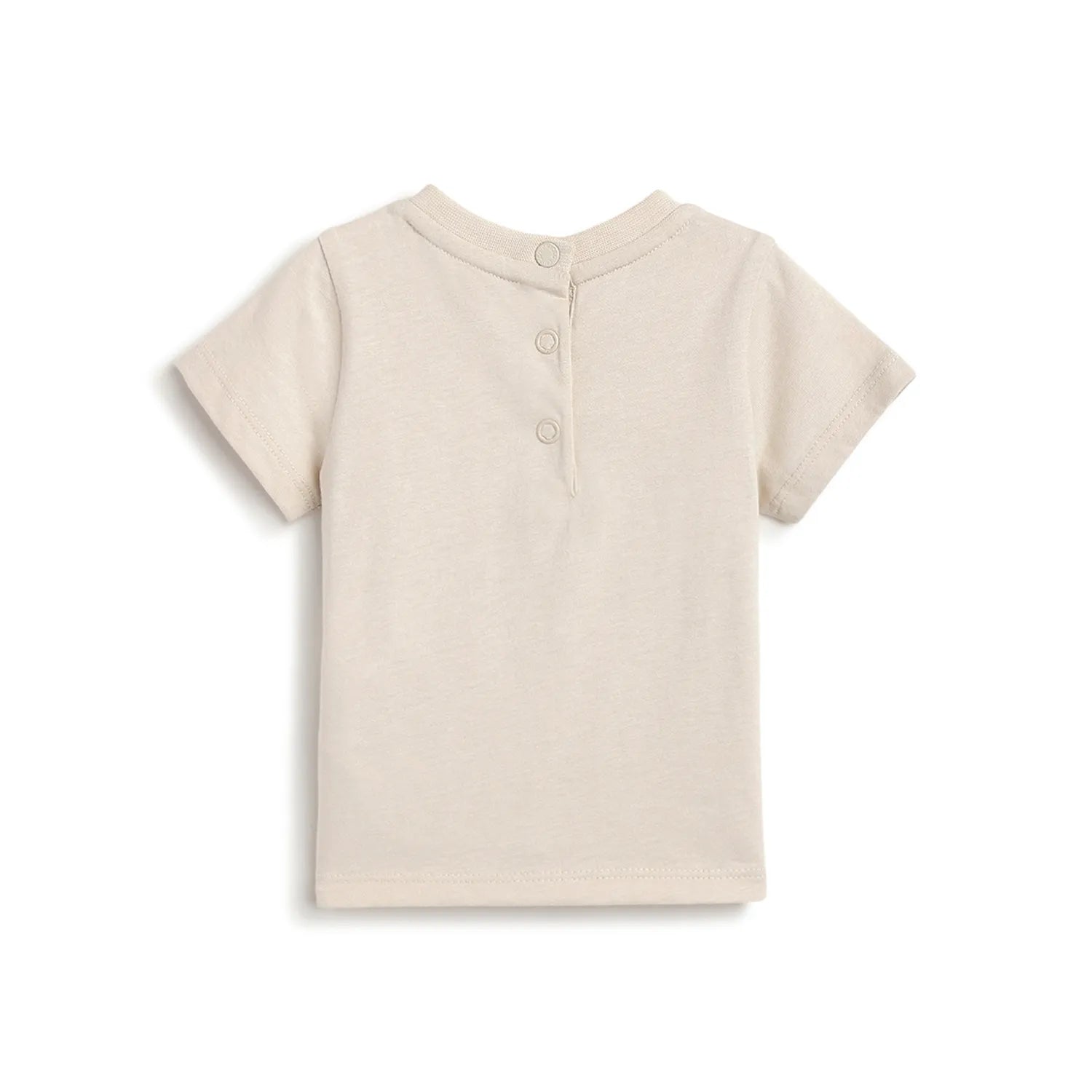 Boys Beige Graphic Printed T-shirt
