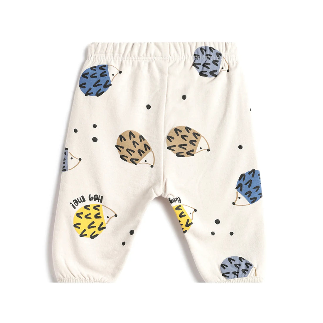 Boys Beige Printed Joggers