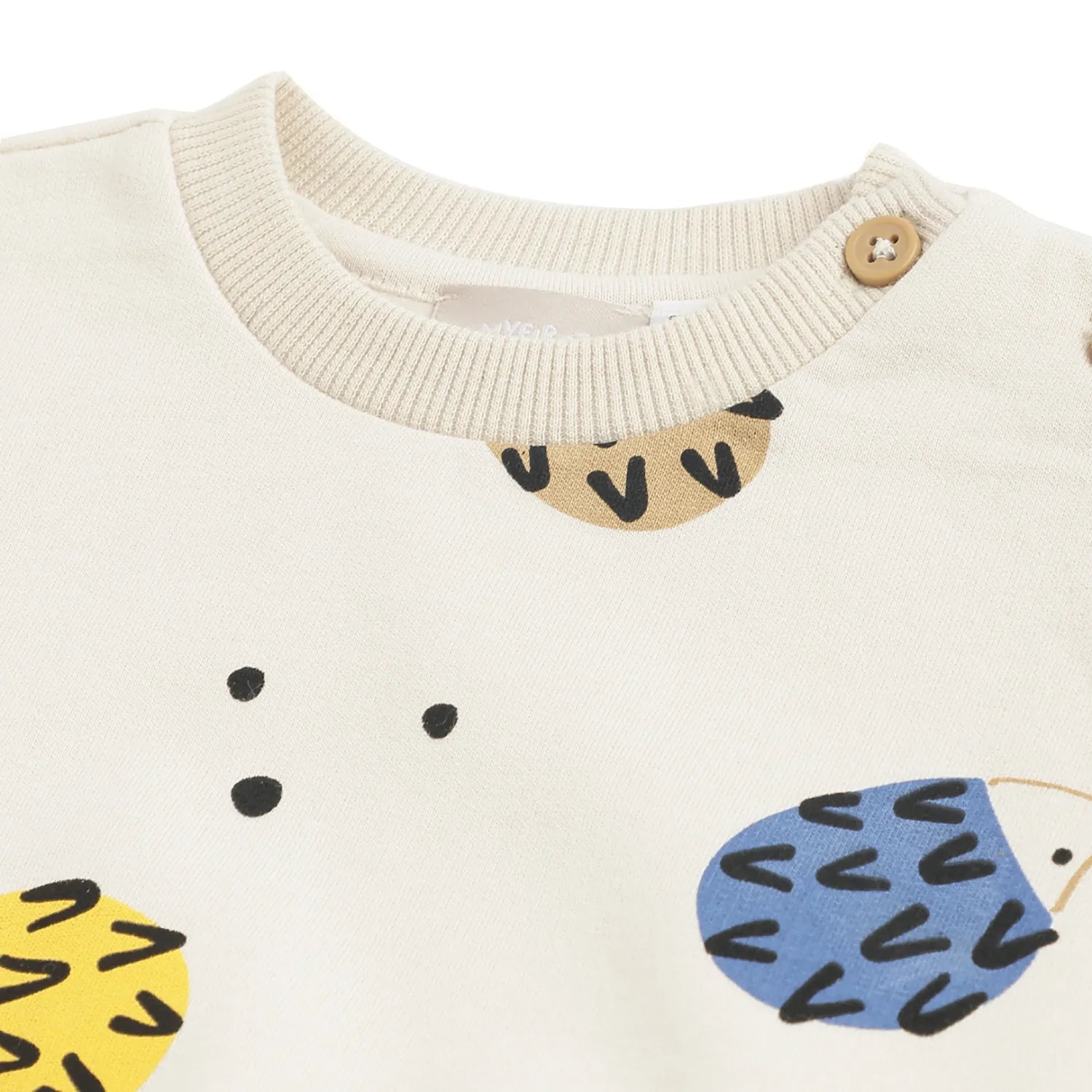 Boys Beige Printed Sweatshirt