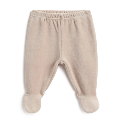 Boys Beige Printed Sweatshirt With Leggings