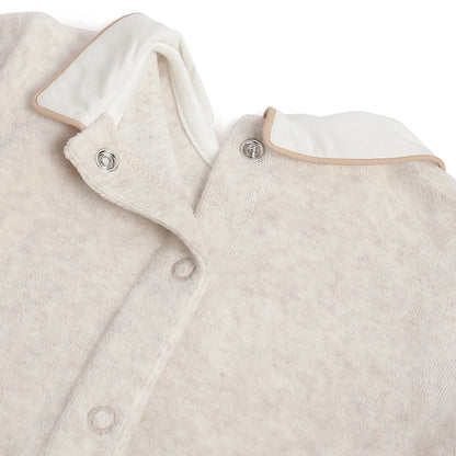 Boys Beige Printed Sweatshirt With Leggings