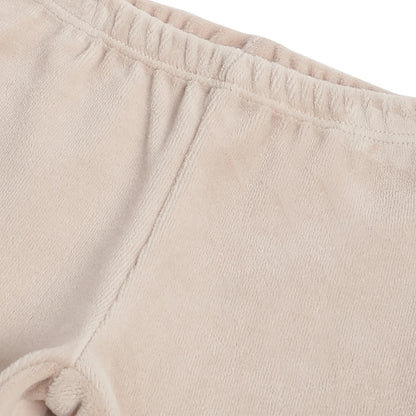 Boys Beige Printed Sweatshirt With Leggings