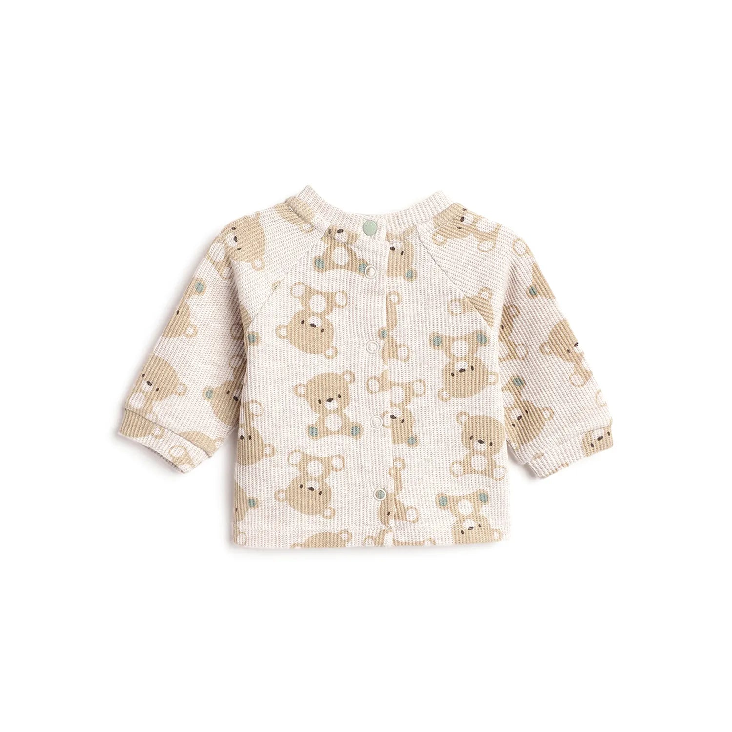 Boys Beige Printed Sweatshirt With Leggings
