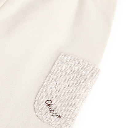 Boys Beige Printed Sweatshirt With Leggings