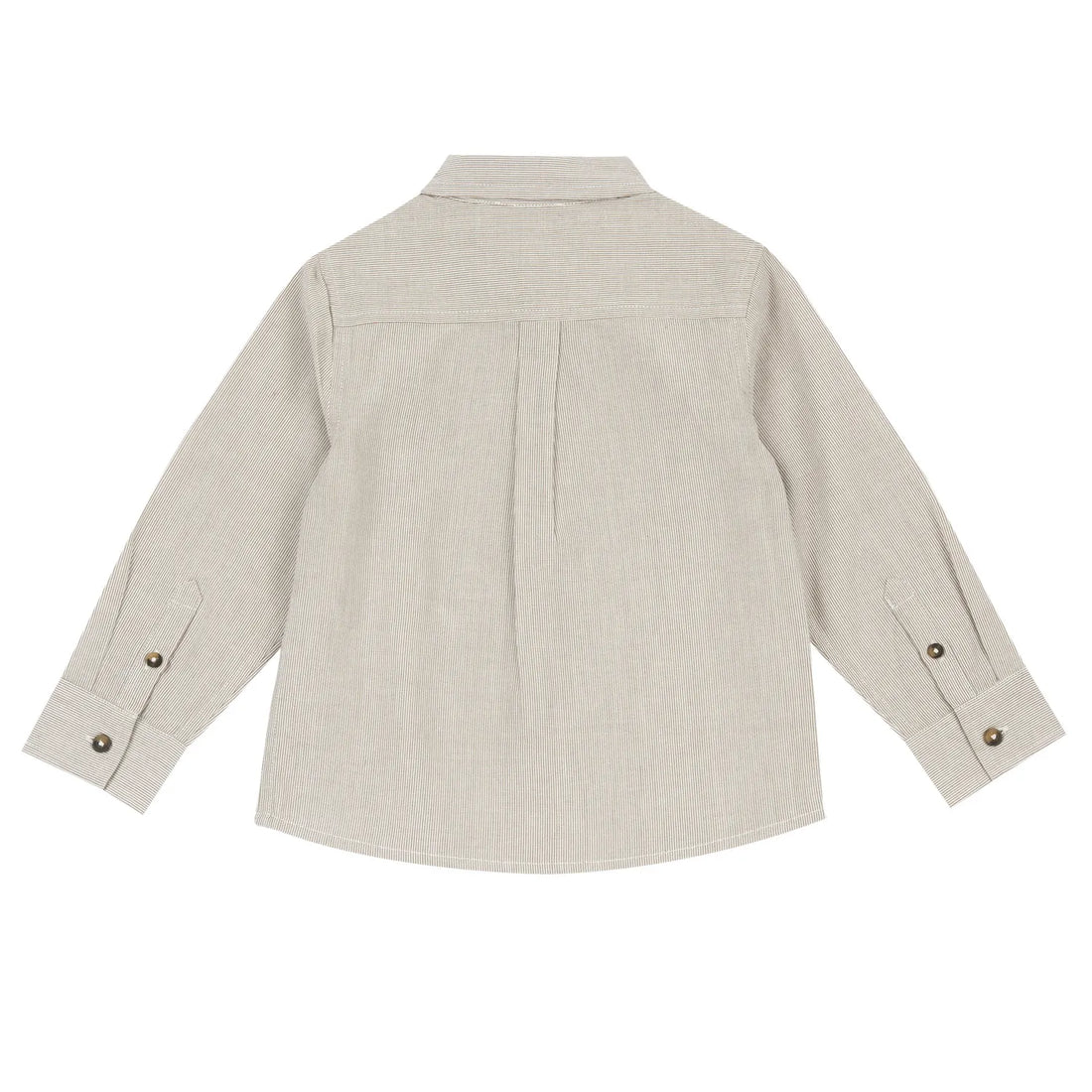 Boys Beige Striped Long Sleeve Shirt