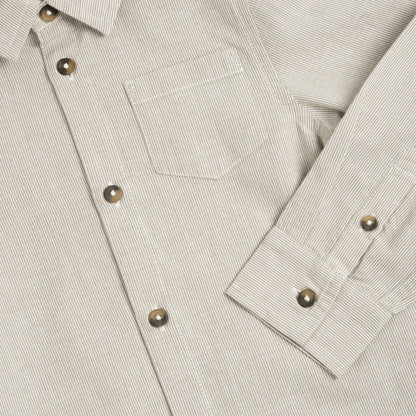 Boys Beige Striped Long Sleeve Shirt