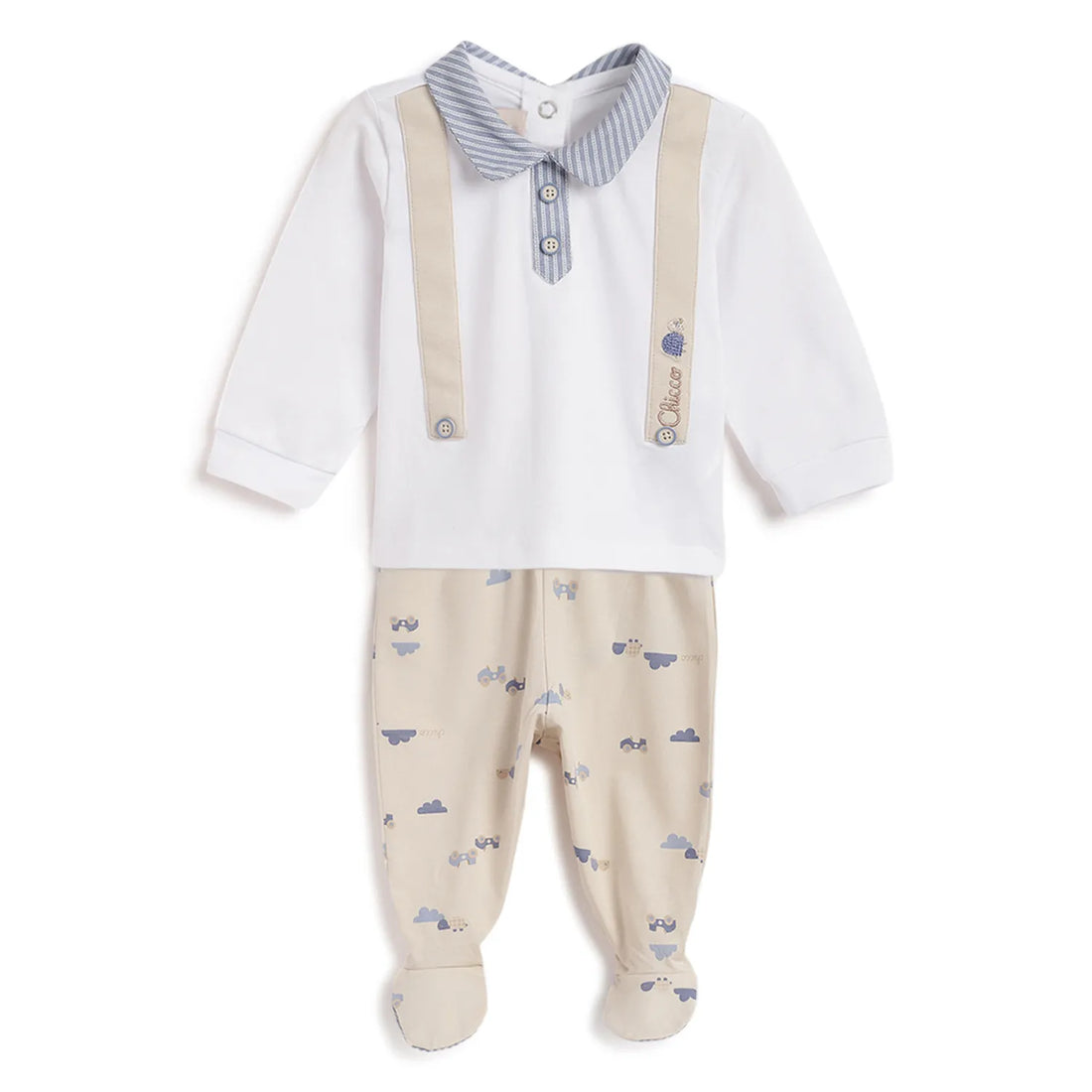 Boys Beige T-shirt With Leggings