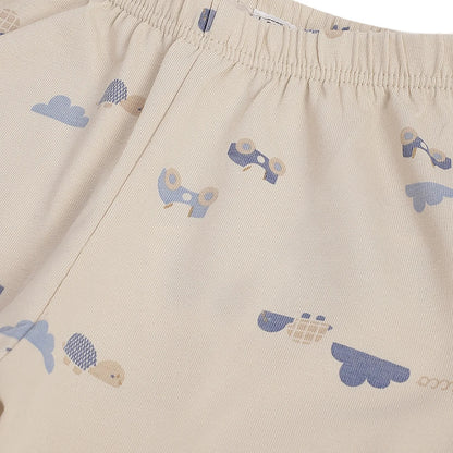 Boys Beige T-shirt With Leggings