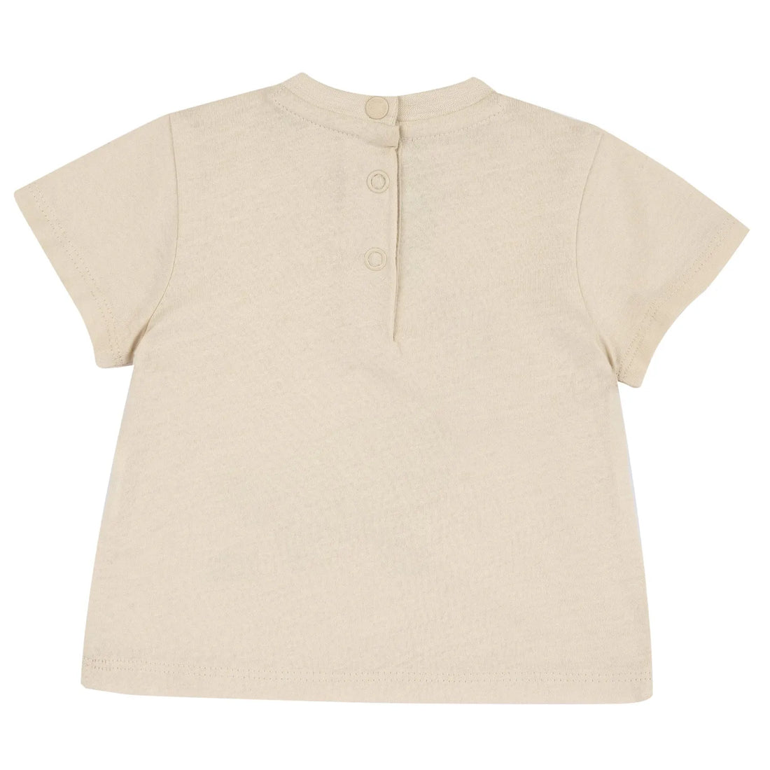 Boys Beige Typography Animal Printed T-shirt