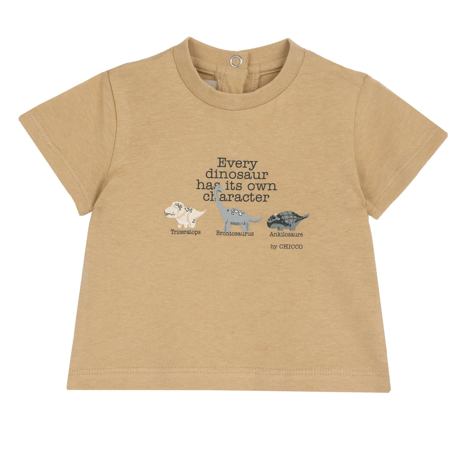 Boys Beige Typography Printed T-shirt