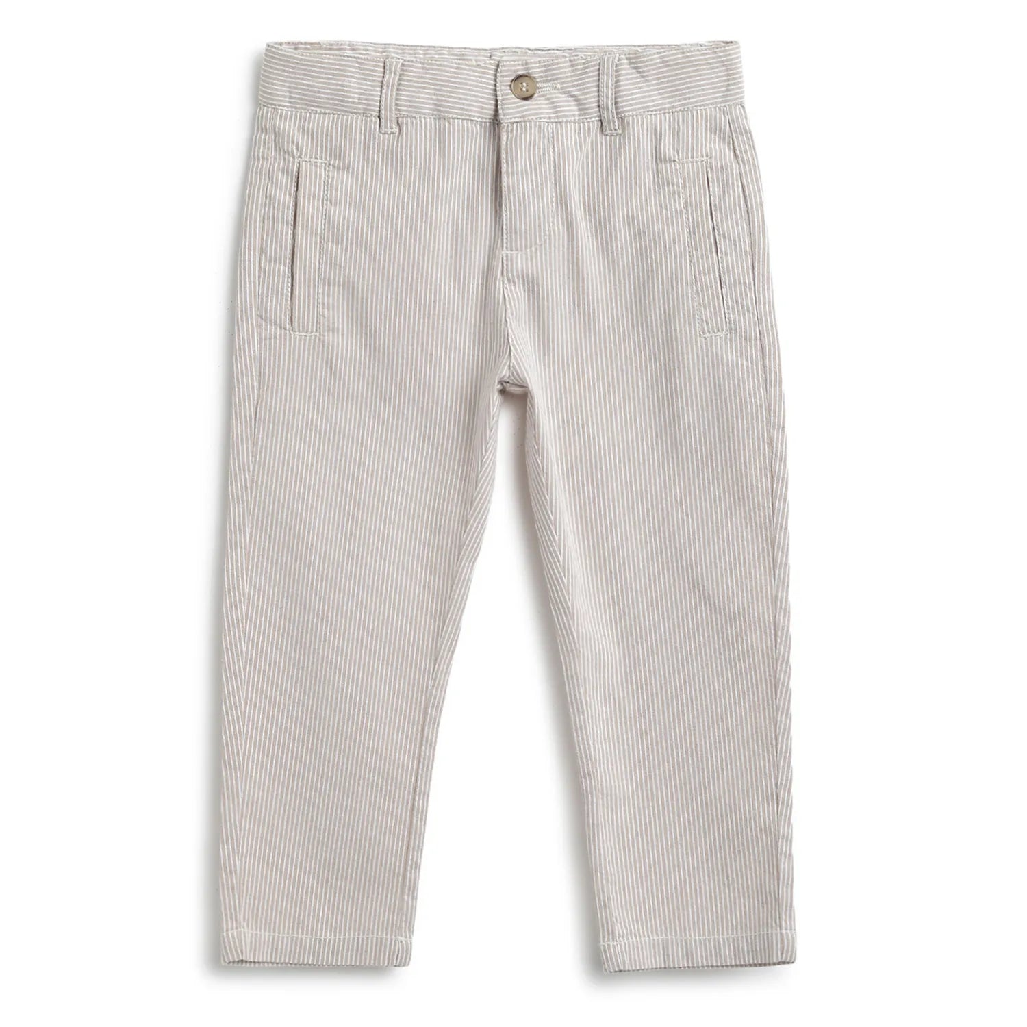 Boys Beige Woven Trousers