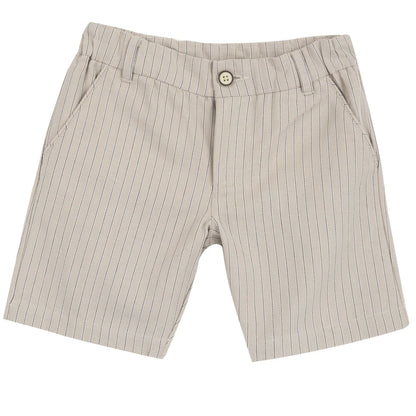 Boys Blue and Beige Printed T-Shirt with Shorts