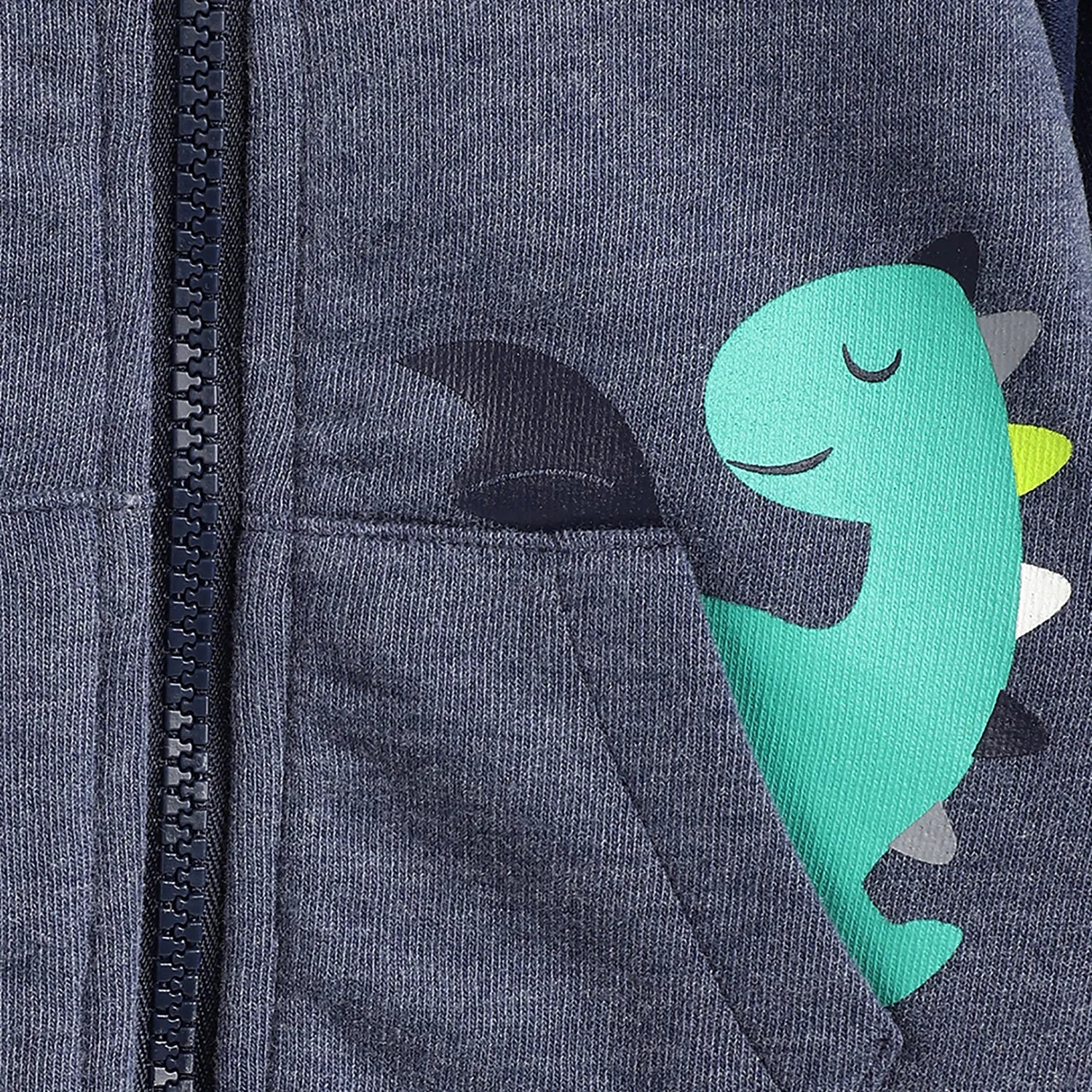 Boys Blue Animal Printed Cardigan