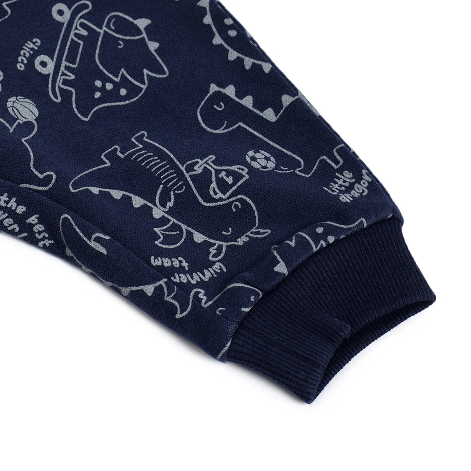 Boys Blue Animal Printed Joggers