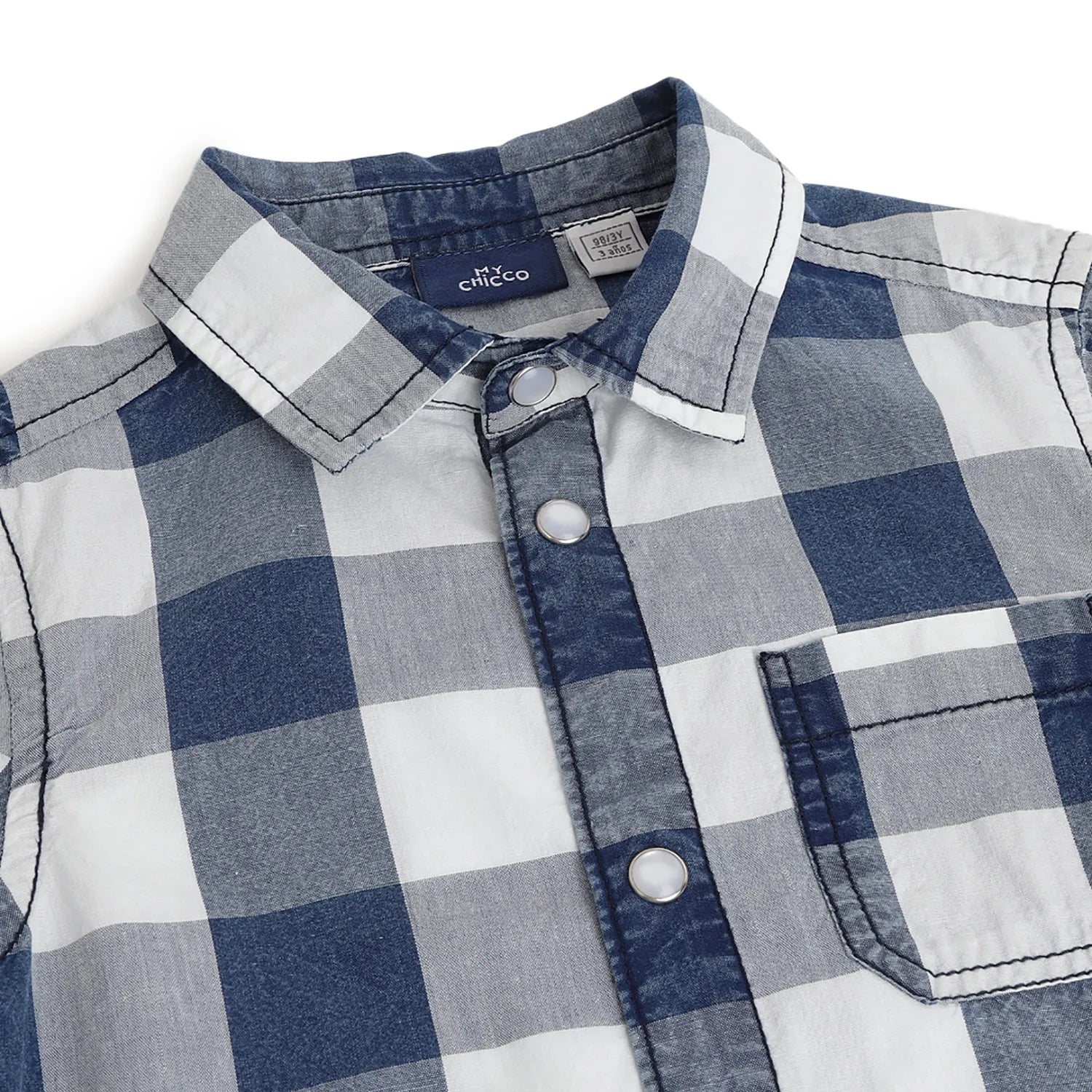Boys Blue Checked Shirt