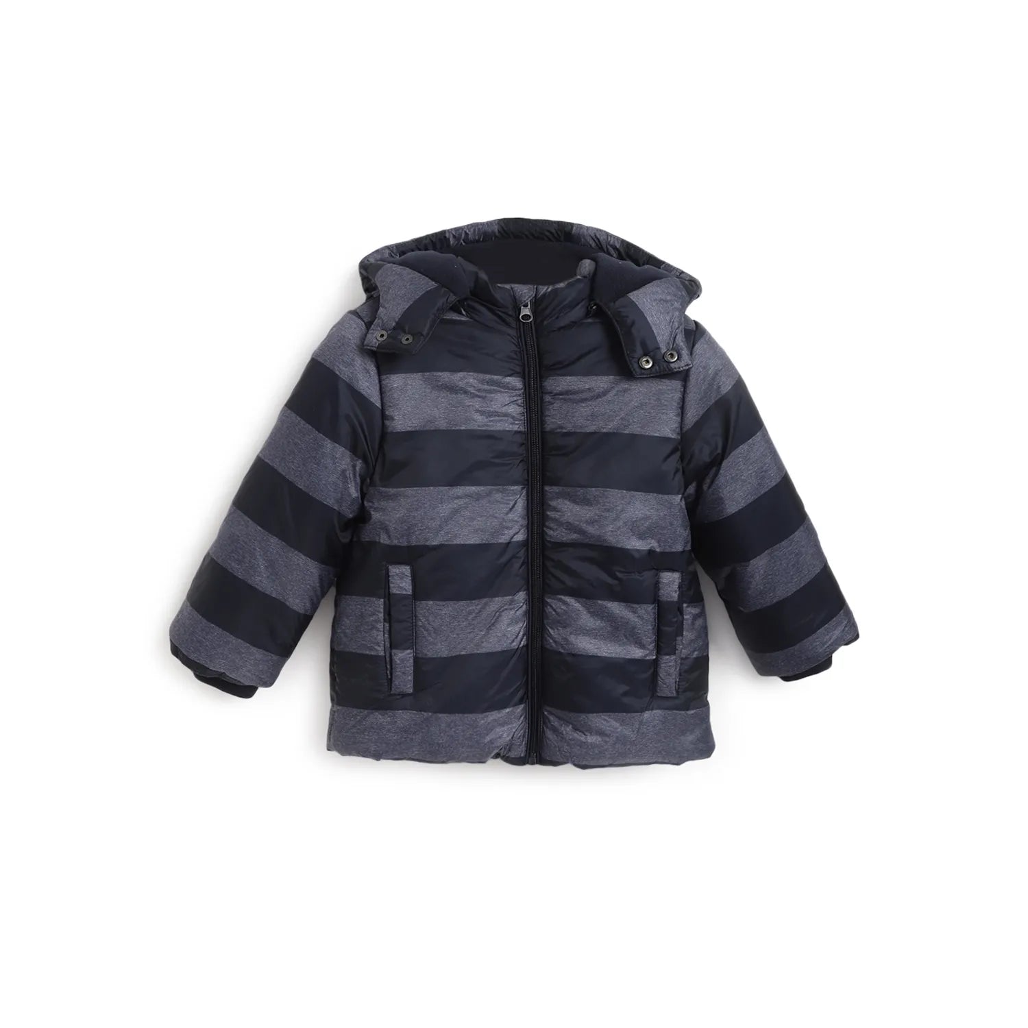 Boys Blue Colourblocked Padded Jacket