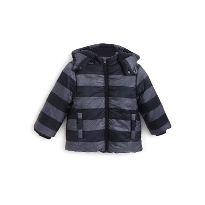 Boys Blue Colourblocked Padded Jacket