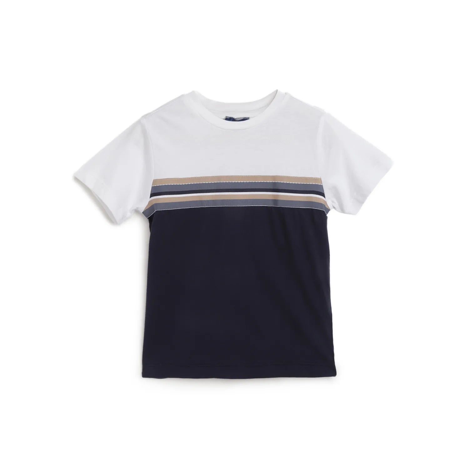 Boys Blue Colourblocked T-Shirt