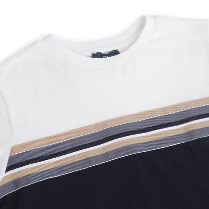 Boys Blue Colourblocked T-Shirt