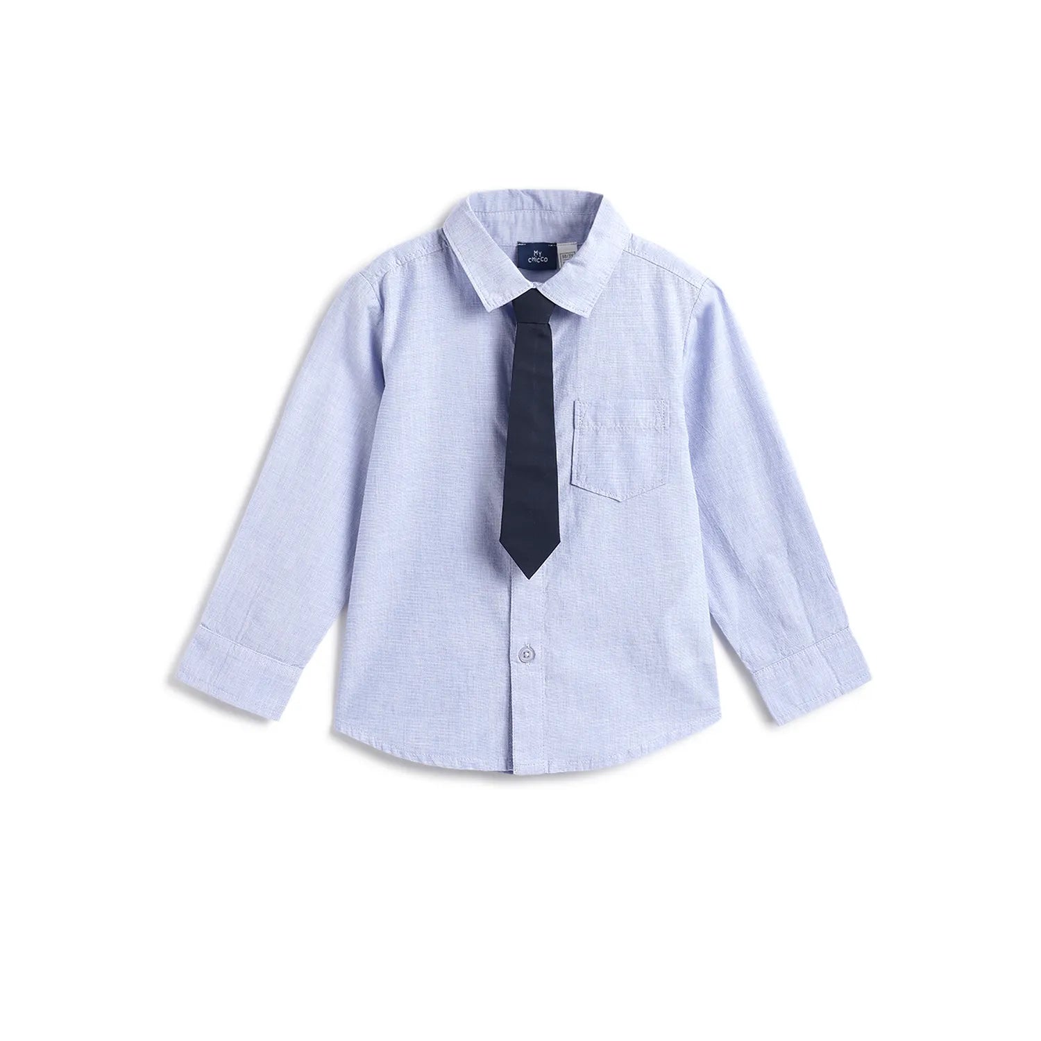 Boys Blue Cotton Casual Shirt