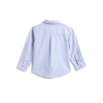Boys Blue Cotton Casual Shirt