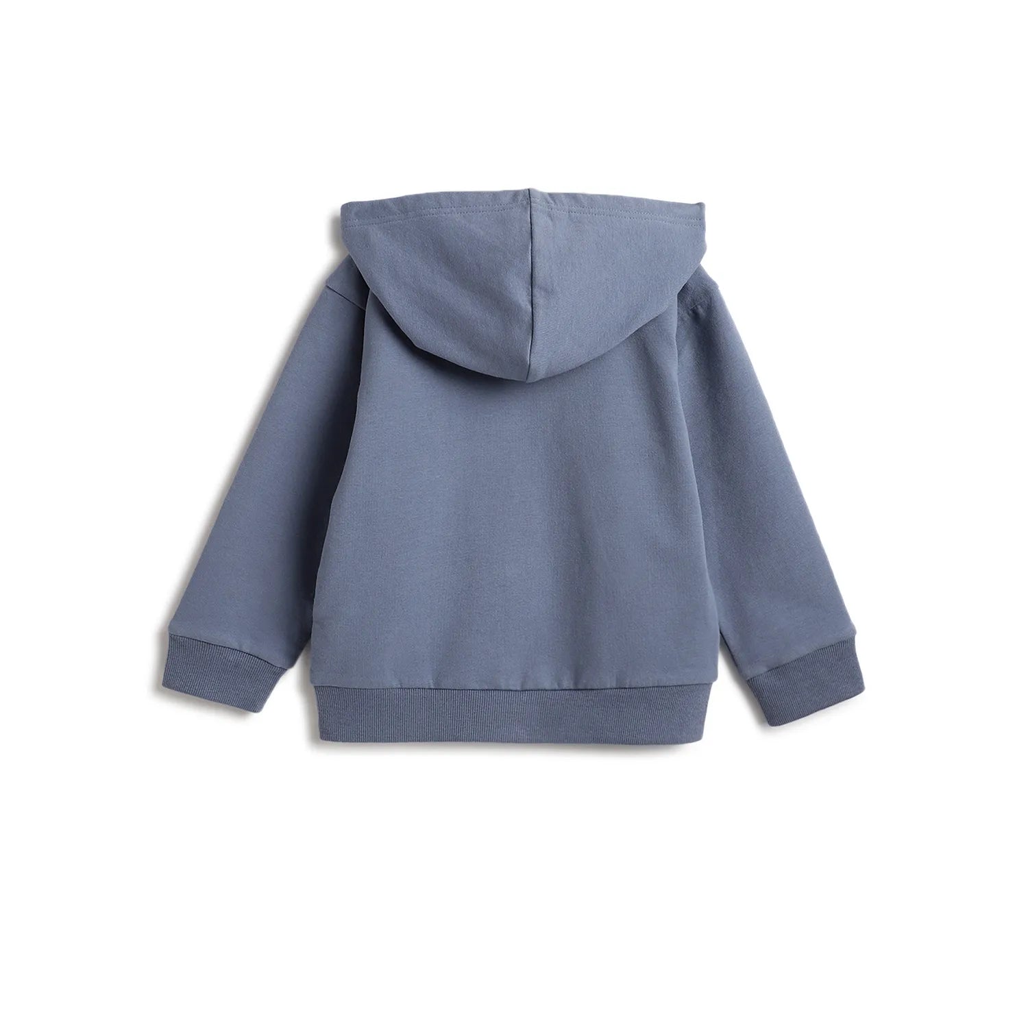 Boys Blue Cotton Hooded Cardigan