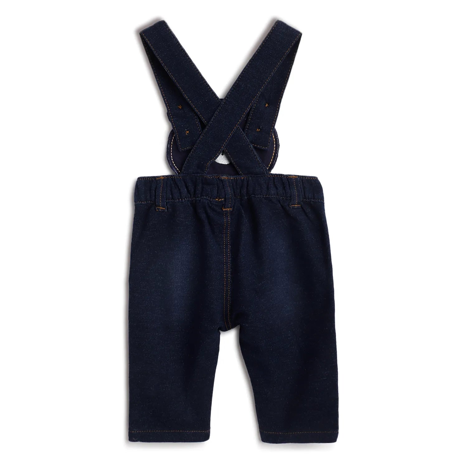 Boys Blue Embroidered Dungaree