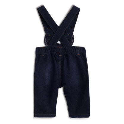 Boys Blue Embroidered Dungaree