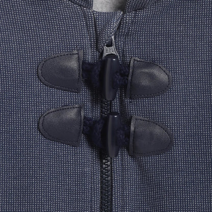 Boys Blue Embroidered Open Front Jacket