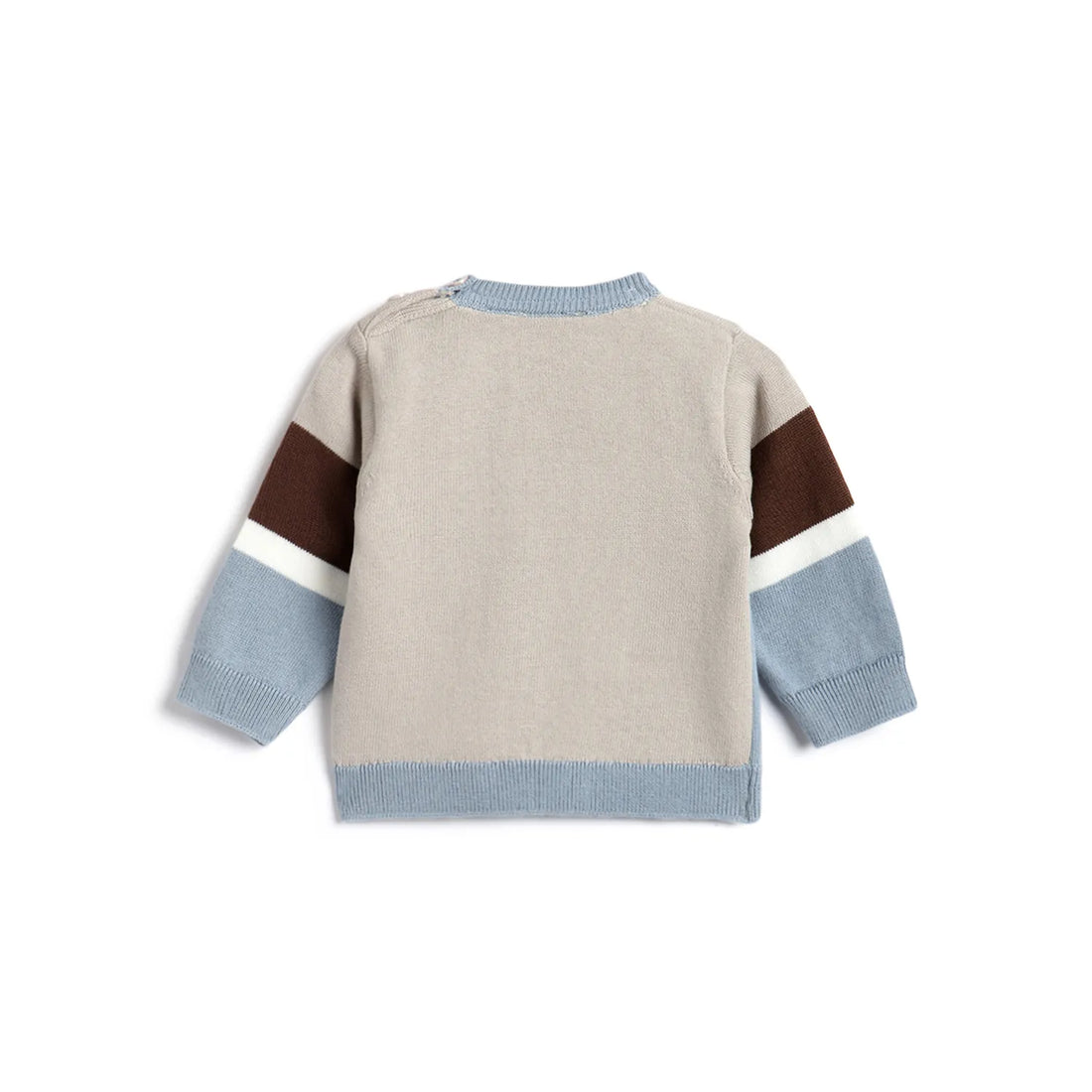 Boys Blue Embroidered Pullover
