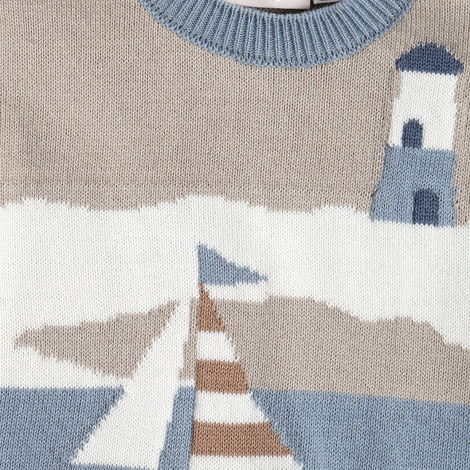 Boys Blue Embroidered Pullover