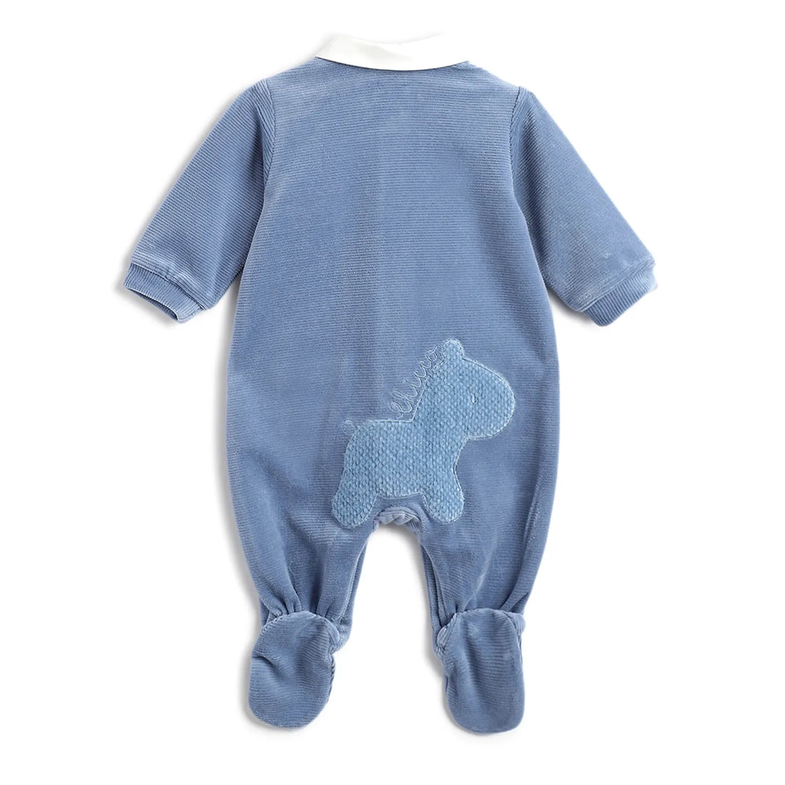 Boys Blue Front Opening Babysuit