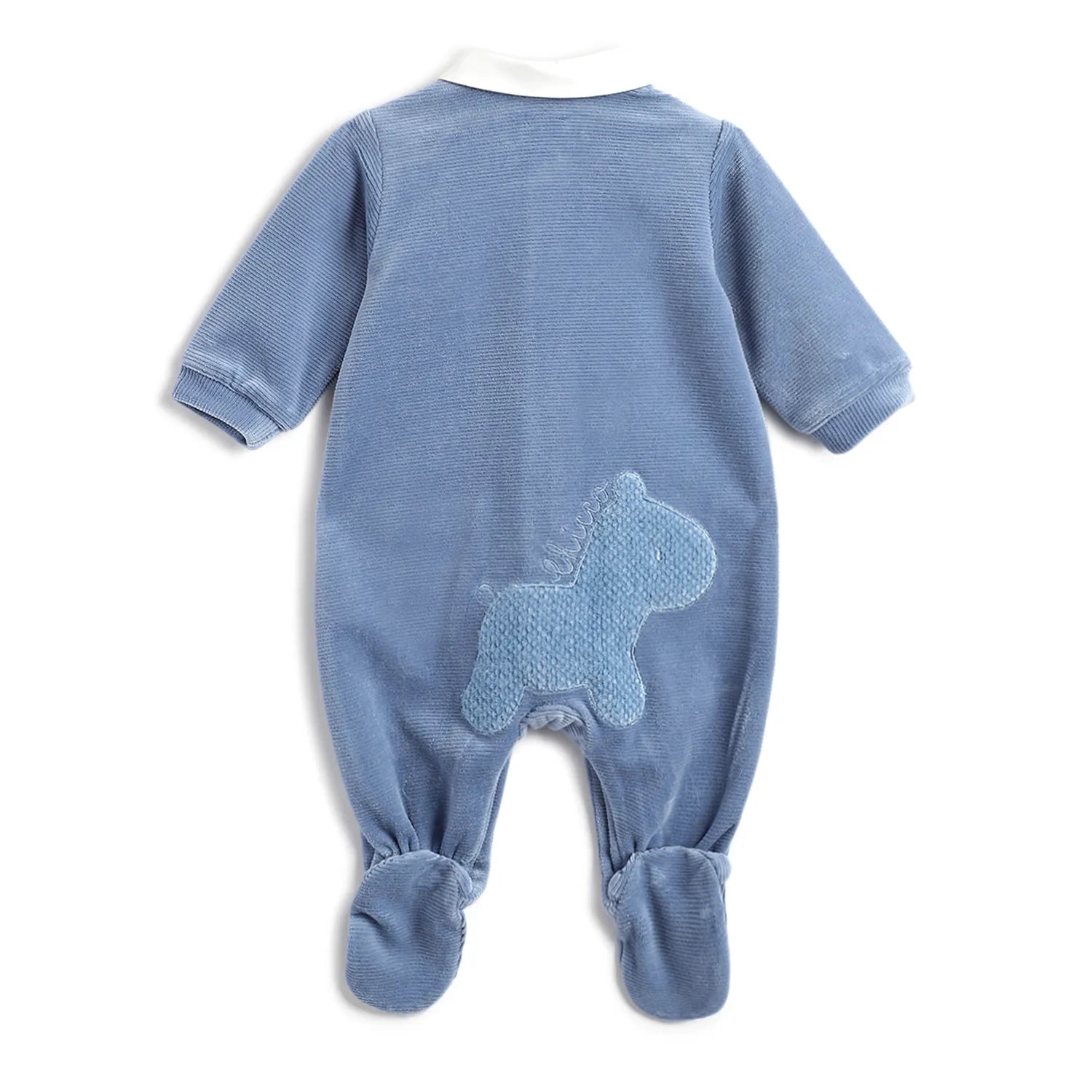 Boys Blue Front Opening Babysuit